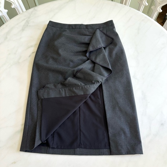 Nanette Lepore Carley Pencil Skirt Charcoal Sz 2 - Picture 8 of 11